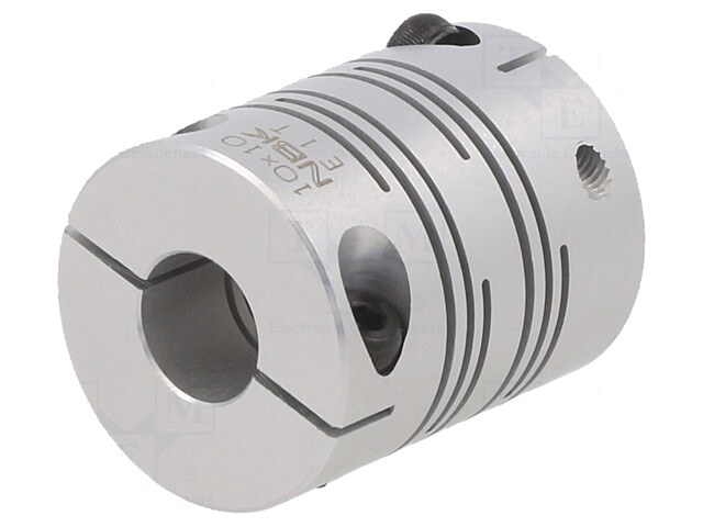 Koppeling; Ø: 25mm; Ø1: 10mm; Ø2: 10mm; aluminium Koppeling; Ø: 25mm; Ø1: 10mm; Ø2: 10mm; aluminium